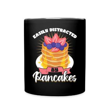 Facilement distrait par les crêpes Pancake maker - Mug uni - noir - Devant