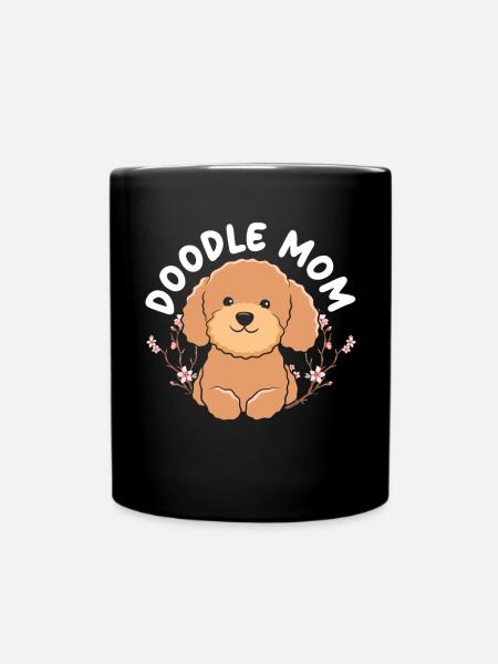 Doodle Mom Goldendoodle Hund Liebhaber Welpe Pfote Liebe - Tasse einfarbig - Schwarz
