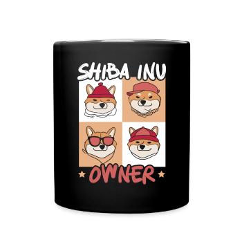 Shiba Inu Japonais Chien Amoureux Puppy Paw Love - Mug uni - noir - Devant