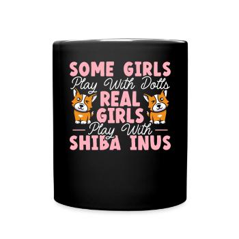 Shiba Inu Japonais Chien Amoureux Puppy Paw Love - Mug uni - noir - Devant