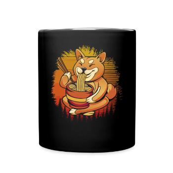 Shiba Inu Dog Lover Puppy Paw Love Ramen Noodles - Mug uni - noir - Devant