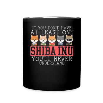 Shiba Inu Japonais Chien Amoureux Puppy Paw Love - Mug uni - noir - Devant