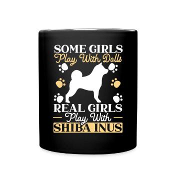 Shiba Inu Japonais Chien Amoureux Puppy Paw Love - Mug uni - noir - Devant
