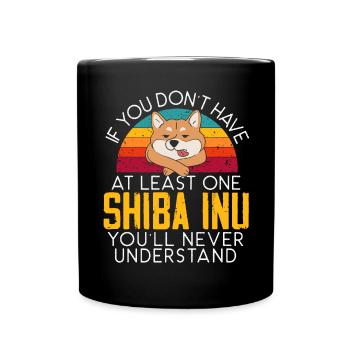 Shiba Inu Japonais Chien Amoureux Puppy Paw Love - Mug uni - noir - Devant