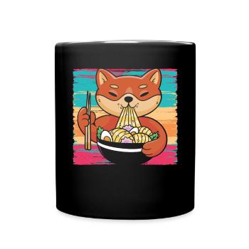 Shiba Inu Dog Lover Puppy Paw Love Ramen Noodles - Mug uni - noir - Devant