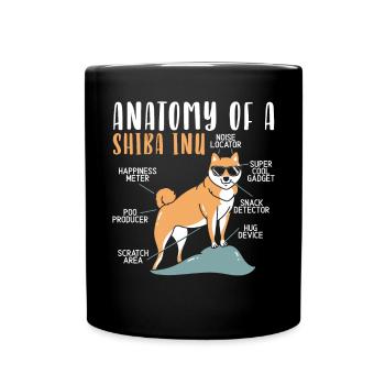 Shiba Inu Japonais Chien Amoureux Puppy Paw Love - Mug uni - noir - Devant