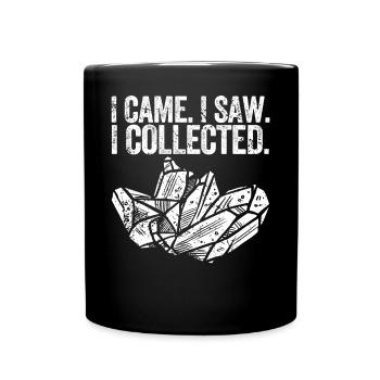 Drôle de géologue à la chasse aux pierres - Mug uni - noir - Devant