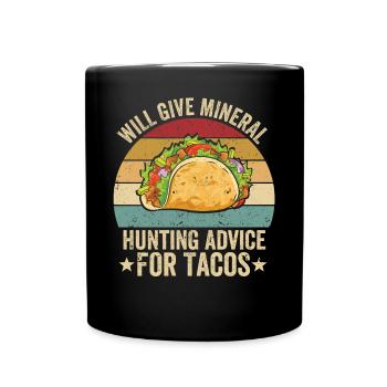 Drôle de géologue à la chasse aux pierres - Mug uni - noir - Devant
