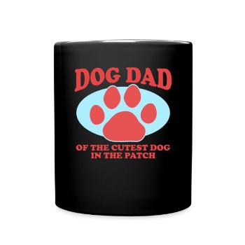 Hunde Dad | Herrchen Hundebesitzer Geschenk - Tasse einfarbig - Schwarz - Vorne
