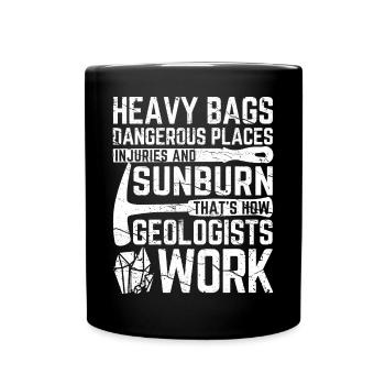 Funny Geology Geologist Rock Hunting - Full Colour Mug - black - Front