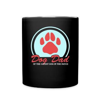 Hunde Dad Hundebesitzer Herrchen Geschenk - Tasse einfarbig - Schwarz - Vorne
