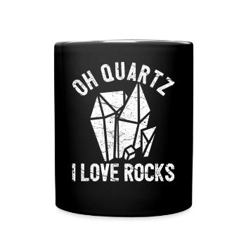 Drôle de géologue à la chasse aux pierres - Mug uni - noir - Devant