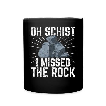 Drôle de géologue à la chasse aux pierres - Mug uni - noir - Devant