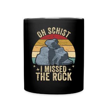 Drôle de géologue à la chasse aux pierres - Mug uni - noir - Devant