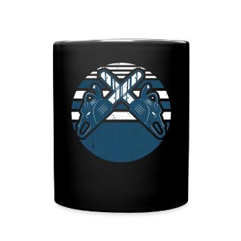 Vintage Chainsaw Distressed - Full Colour Mug - black - Front