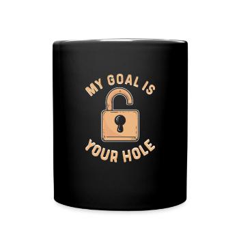 Votre trou est mon but. Crochetage de serrure. - Mug uni - noir - Devant