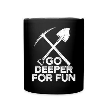 Drôle de géologue à la chasse aux pierres - Mug uni - noir - Devant