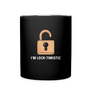 Ich Bin Lock-timistic. Schlösser Knacken. - Tasse einfarbig - Schwarz - Vorne