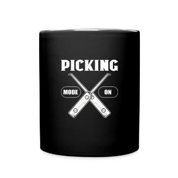 Picking mode on. Lock Picking. Locksmith - Full Colour Mug - black - Front