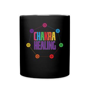 Chakra Healing Circle - Full Colour Mug - black - Front