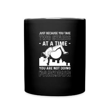 Freerunning course. Parkour - Full Colour Mug - black - Front