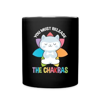 You Must Release The Chakras - Full Colour Mug - black - Front