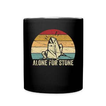 Drôle de géologue à la chasse aux pierres - Mug uni - noir - Devant