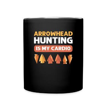Arrowhead hunting is my heartbeat. - Full Colour Mug - black - Front