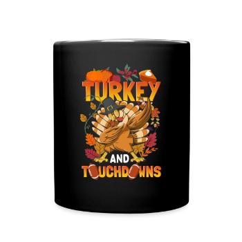 Thanksgiving et football - Dabbing Turkey - Mug uni - noir - Devant