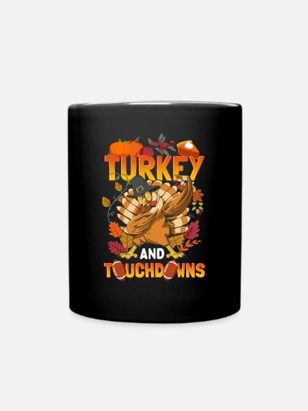 Thanksgiving und Football - Dabbing Truthahn - Tasse einfarbig - Schwarz