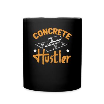 Concrete Hustler Betonbauer - Tasse einfarbig - Schwarz - Vorne
