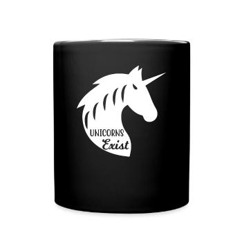 Unicorns exist Unicorn - Full Colour Mug - black - Front