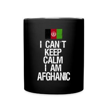 Je ne peux pas rester calme Je suis afghane - Mug uni - noir - Devant