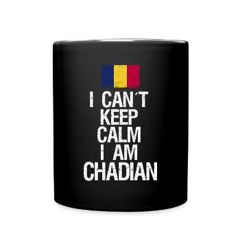 I can not Keep Calm I am Tschader - Full Colour Mug - black - Front