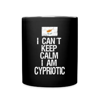 I can not Keep Calm I am Zyprer - Tasse einfarbig - Schwarz - Vorne