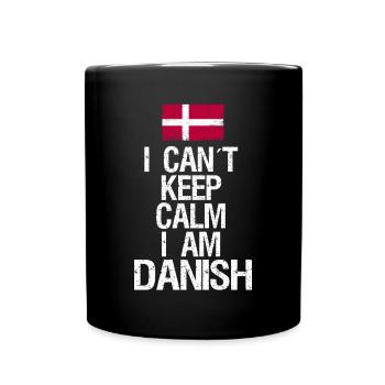 Je ne peux pas rester calme Je suis Dane - Mug uni - noir - Devant