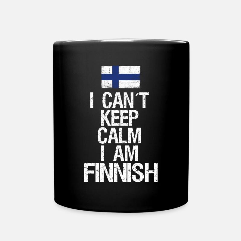 I can not Keep Calm I am Finne - Full Colour Mug - black