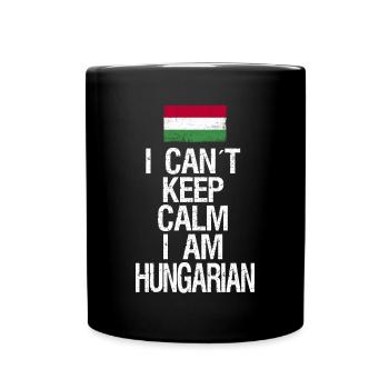 I can not Keep Calm I am Ungar - Tasse einfarbig - Schwarz - Vorne