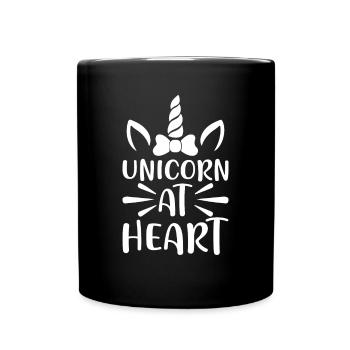 Unicorn in the heart Unicorn - Full Colour Mug - black - Front