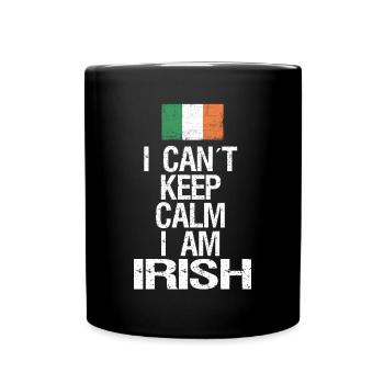 I can not Keep Calm I am Ire - Full Colour Mug - black - Front