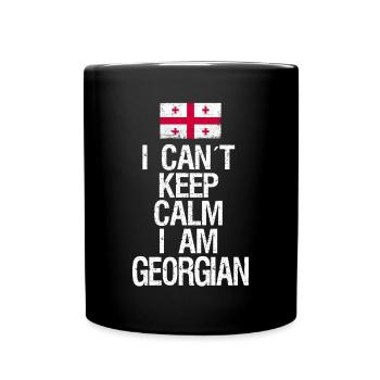 I can not Keep Calm I am Georgian - Full Colour Mug - black - Front