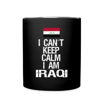 I can not Keep Calm I am Iraki - Full Colour Mug - black - Front