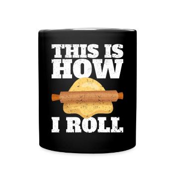 Funny bread baker - Full Colour Mug - black - Front