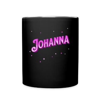 Johanna Namen personalisiert - Tasse einfarbig - Schwarz - Vorne