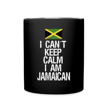 I can not Keep Calm I am Jamaikaner - Tasse einfarbig - Schwarz - Vorne