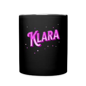 Klara Namen personalisiert - Tasse einfarbig - Schwarz - Vorne