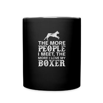 Boxer Hund - Tasse einfarbig - Schwarz - Vorne