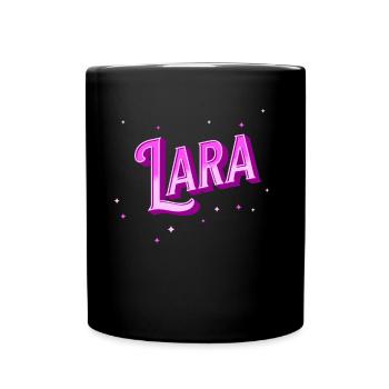 Lara name personalized - Full Colour Mug - black - Front