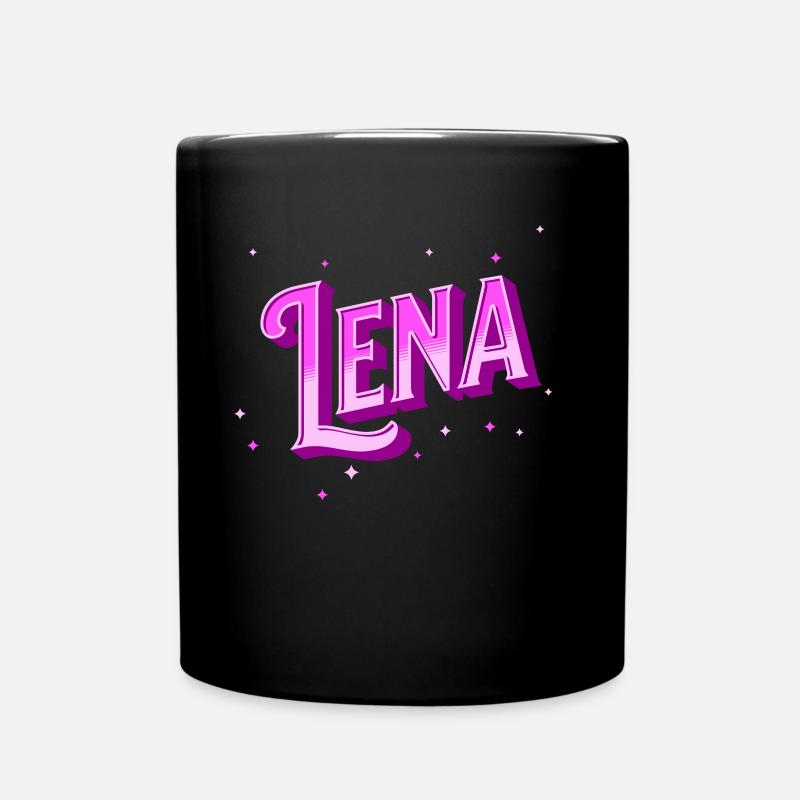 Lena Namen personalisiert - Tasse einfarbig - Schwarz
