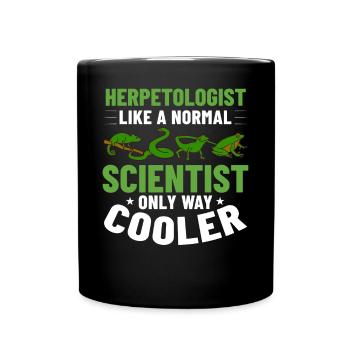 Herpetologie Reptilien Herpetologe Echsen - Tasse einfarbig - Schwarz - Vorne